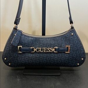 GUESS | Navy Shoulder Bag w/ Crossbody Strap